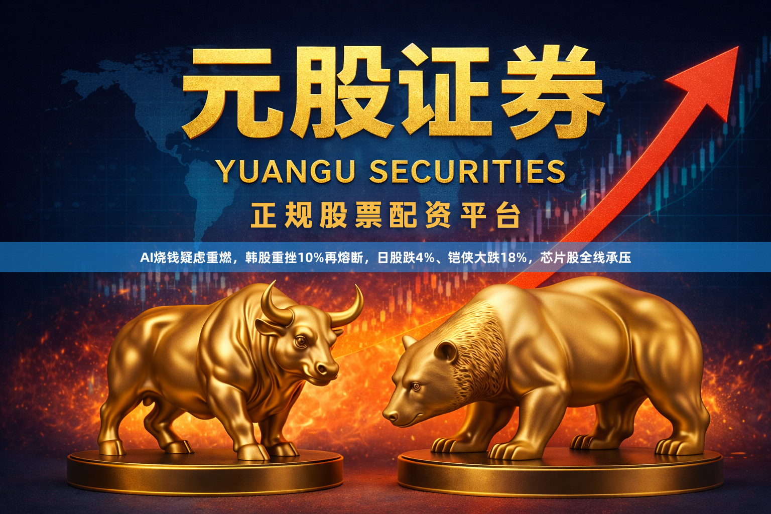AI烧钱疑虑重燃，韩股重挫10%再熔断，日股跌4%、铠侠大跌18%，芯片股全线承压