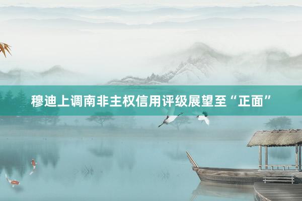穆迪上调南非主权信用评级展望至“正面”