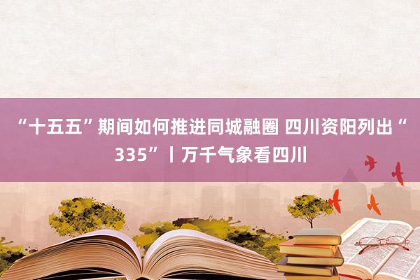 “十五五”期间如何推进同城融圈 四川资阳列出“335”丨万千气象看四川