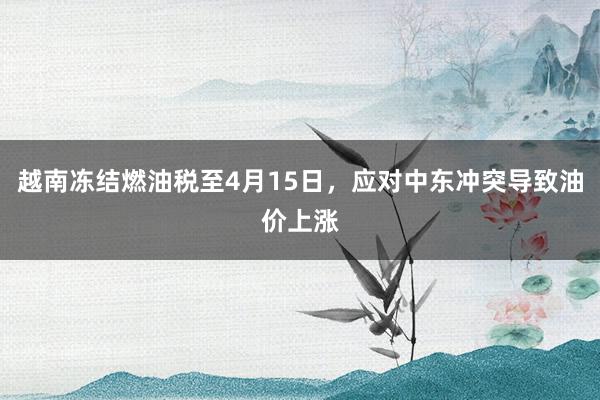 越南冻结燃油税至4月15日，应对中东冲突导致油价上涨