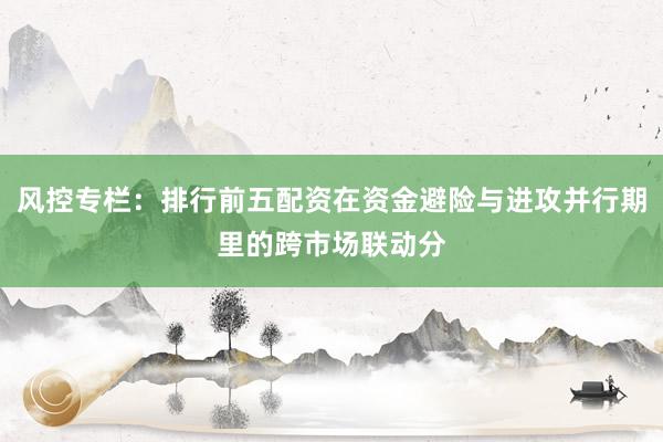 风控专栏：排行前五配资在资金避险与进攻并行期里的跨市场联动分