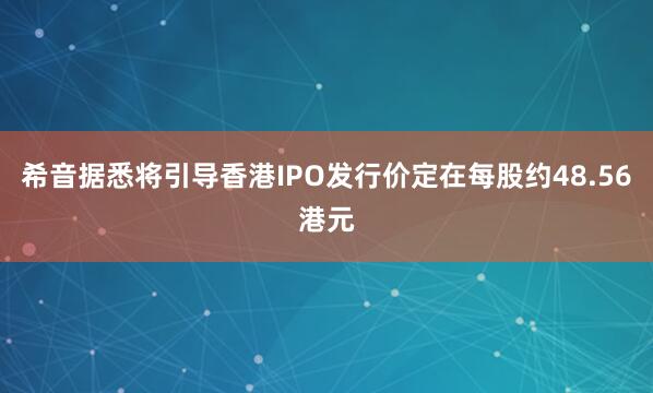 希音据悉将引导香港IPO发行价定在每股约48.56港元