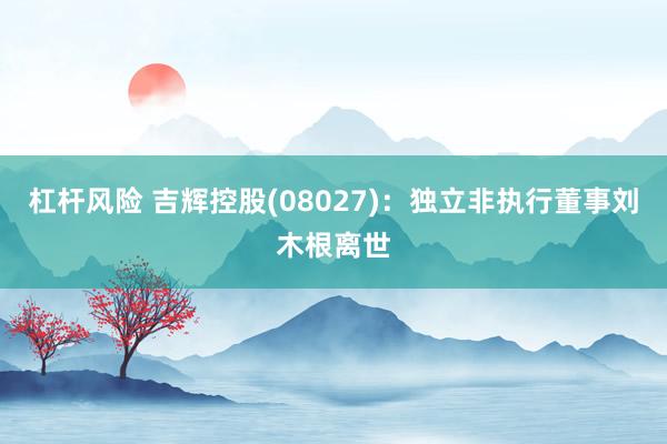 杠杆风险 吉辉控股(08027)：独立非执行董事刘木根离世