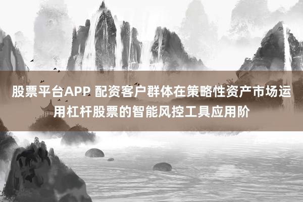 股票平台APP 配资客户群体在策略性资产市场运用杠杆股票的智能风控工具应用阶